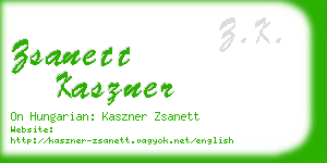 zsanett kaszner business card